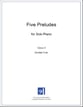 Five Preludes for Solo Piano piano sheet music cover